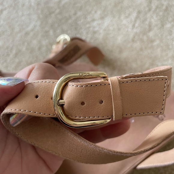 UGG Chapala tan suede platform sandals. Strappy‎ ankle. Women size 12. NWOT - Picture 9 of 10